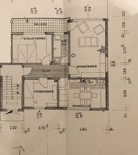 Grundriss Wohnung OG