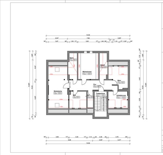 Gemütliche 3-Zimmer-Wohnung (100m²) mit Wohnküche und tollem Ausblick – Grundriss