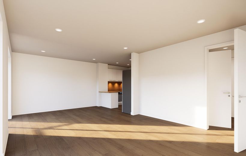Traumhaft helle Wohnung in der Endetage, 2 Balkone, KfW 40 mit QNG – Wohnbereich