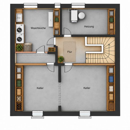 Viel Platz für Ihre Familie in einem gepflegten Reihenmittelhaus in Dachau – Keller