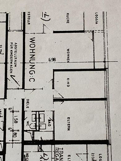 Yeni yenilenmiş 3 odalı kat mülkiyetli daire, 75 m², 7. kat, balkonlu, tamamen mobilyalı, 145.950 € – Bauplan vor Umbau