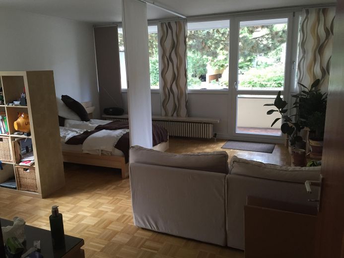 Helles,, lichtdurchflutetes Appartment am Nymphenburger Kanal – Wohnzimmer