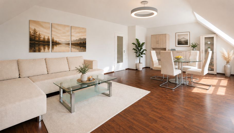 Helle 3-Zi.-DG-Wohnung + XXL-TG-Eckplatz, 2 Balkone, EBK, 95m² in Karlsfeld PROVISIONSFREI – फोटो 1