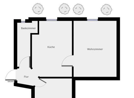 Directement à l’UKE : appartement ancien de 2 pièces avec cuisine-séjour – colocation à 2, investissement, résidence personnelle à Eppendorf