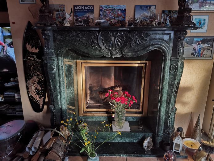 offener Kamin, Marmor