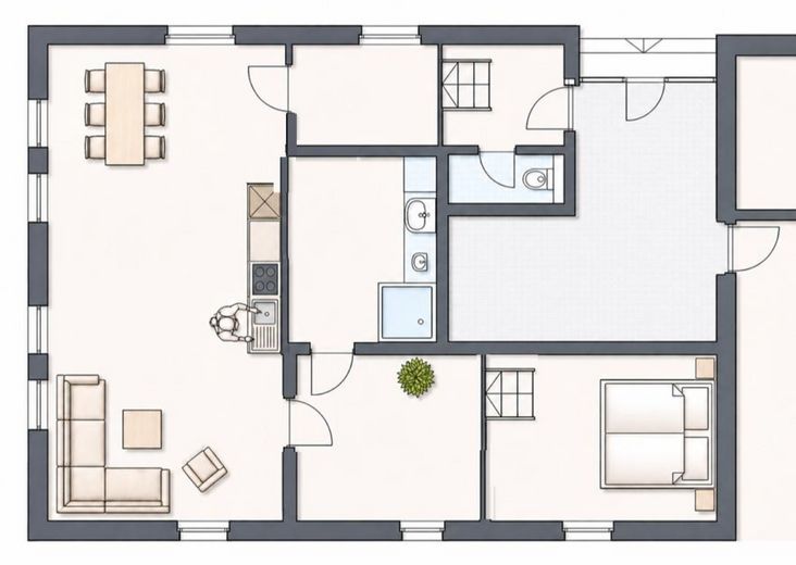 Erdgeschosswohnung - neu saniert! – Grundriss