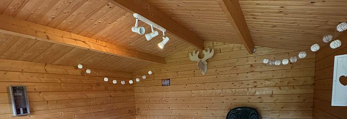 Gartenhütte Innenansicht