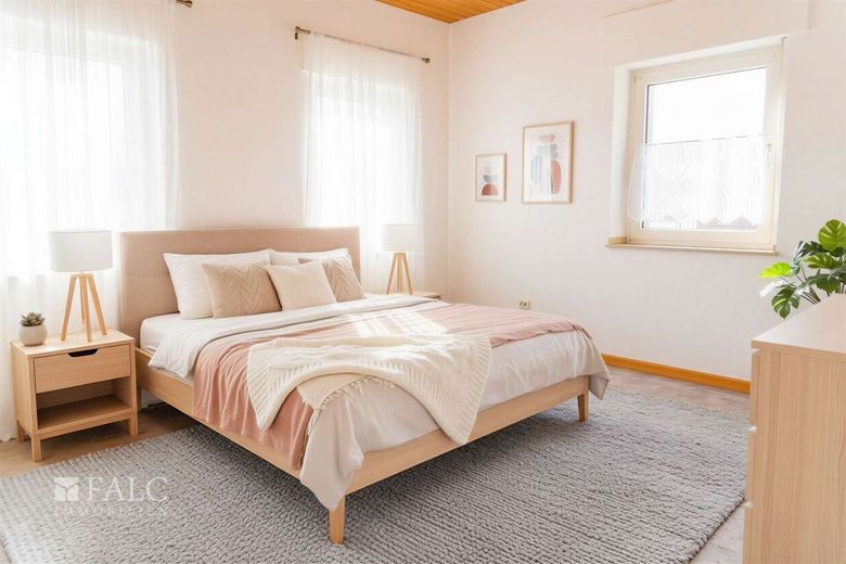 Charmantes Einfamilienhaus mit eigenem Hof! – Schlafzimmer - (Einrichtungsbeispiel)