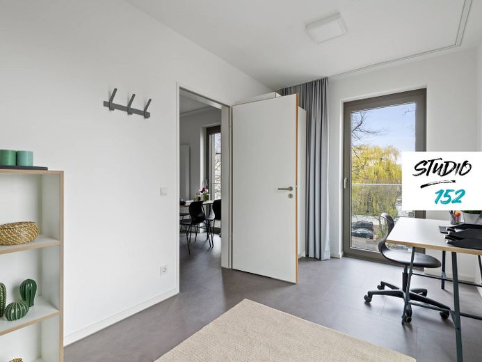 STUDENTS ONLY: Studio 152 - 2er-WG mit EBK, ALL-IN-MIETE, UVM. im Wiesbadener Rheingauviertel – Ansicht I: Schlaf- und Arbeit…