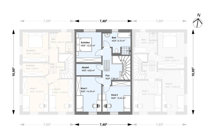 Grundriss Obergeschoss