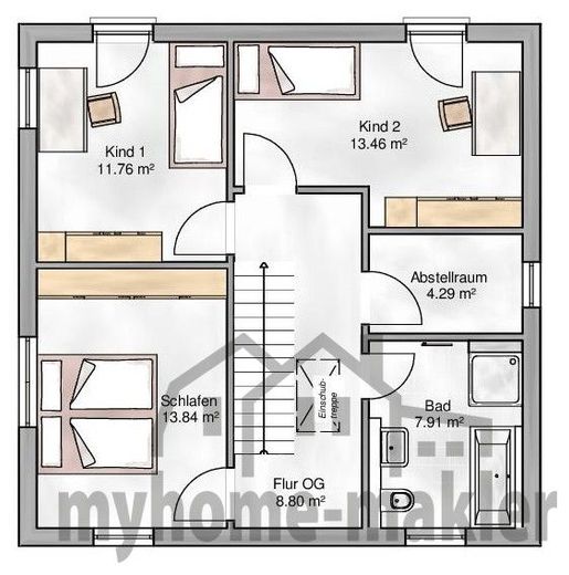 Neubau Doppelhaushälfte mit voller Fantasie, mit neuen Formen und Farben in Etzelskirchen – Siena OG