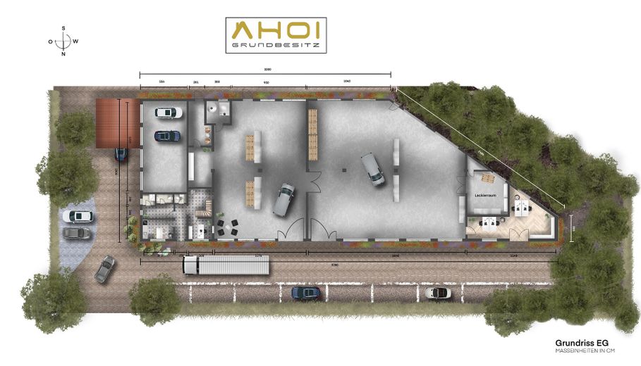 Freshly renovated! 885m² Elegant & Attractive commission-free commercial space in Winsen (Luhe) – Grundriss Erdgeschoss