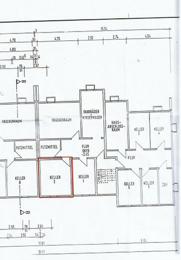 Grundriss Keller