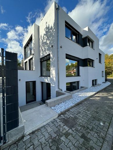 Modernes, großzügiges Einfamilienhaus mit Einliegerwohnung und Garage am Waldrand – Außenansicht