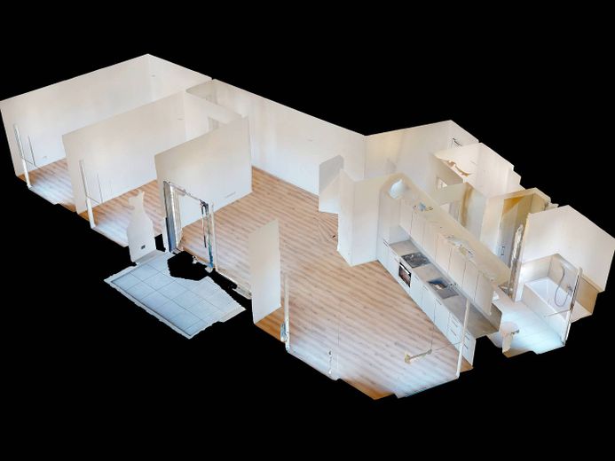 OFERTA DESTACADA: ¡Piso de ensueño de 3 habitaciones con BALCÓN y moderna COCINA AMUEBLADA en el BERGQUARTIER de Magdeburgo! – 3D-Ansicht Grundriss