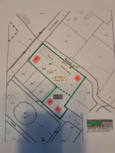 Baugrundstück 1220 m² erschlossen Mischgebiet ostseenah wohnen und arbeiten im Grünen – Baufenster 3 + 4 ca. 1220 m² 