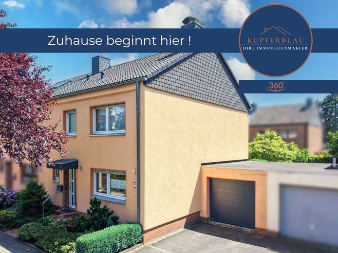 Familienidylle in Köln-Porz/Urbach - Doppelhaushälfte mit Garten und Garage auf Erbpacht – Außenansicht