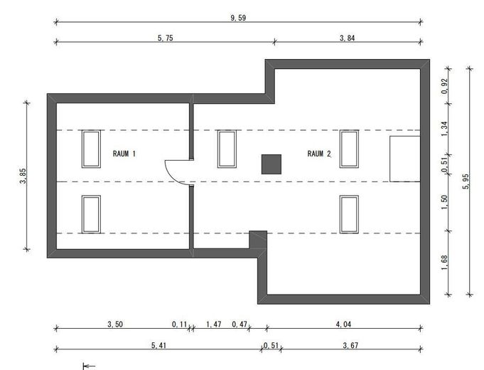 Dachg. Spitzboden ausgebaut