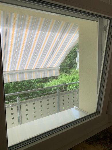 Balkon mit Markise