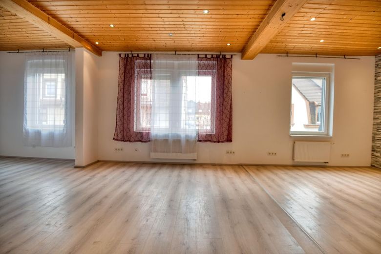 Bezugfsfreie 6 ZKBB mit XL-Panoramaterrasse &amp; Gemeinschaftsgarten | Gepflegtes 2FH mit Garage – Wohnzimmer_Ansicht2