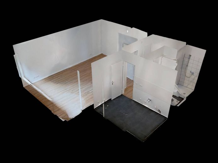 Kawalerka z BALKONEM w Lübeck-Buntekuh – 3D-Ansicht Grundriss