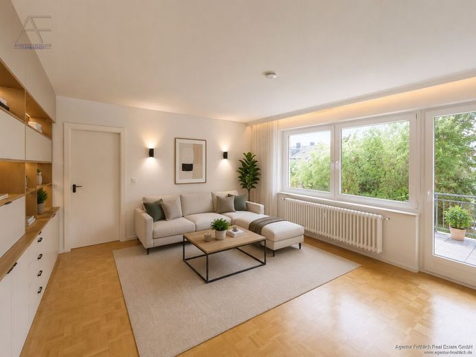 Licht. Raum. Lebensqualität. - Ein Zuhause zum Ankommen und Wohlfühlen mit Entwicklungspotenzial. – Wohnzimmer