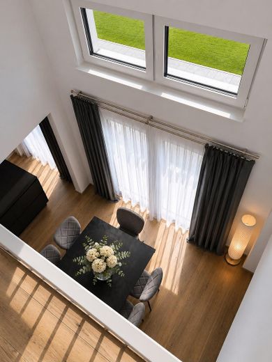 Neubau-Komfort ohne Baurisiko: Fertiges KfW 40 Einfamilienhaus mit Weitblick - provisionsfrei – Blick aus der Galerie