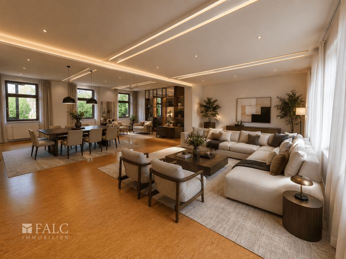 *Historisch und gemütlich mit viel Platz* - FALC Immobilien – Bsp. EG Wohnzimmer