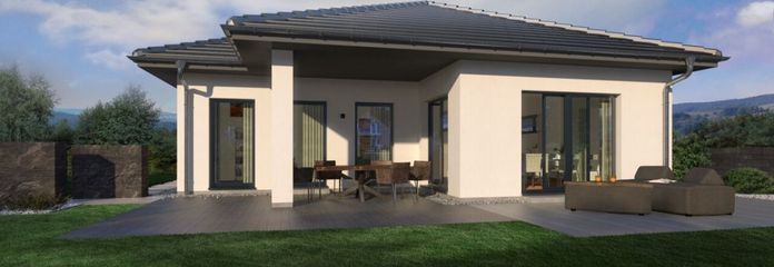 KLASSISCH - PRAKTISCH - BUNGALOW – Ansicht Bungalow 2 W Garten Tag