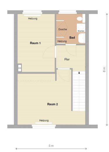 Fundstück: Schönes, sehr individuelles Reihenmittelhaus für Pärchen – OG