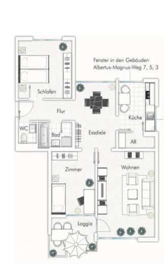 Attraktive Kapitalanlage: Vermietete Wohnung in modernisiertem Wohnensemble – Grundriss