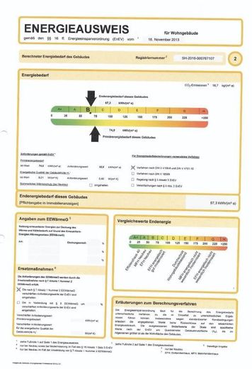 Auszug Energieausweis