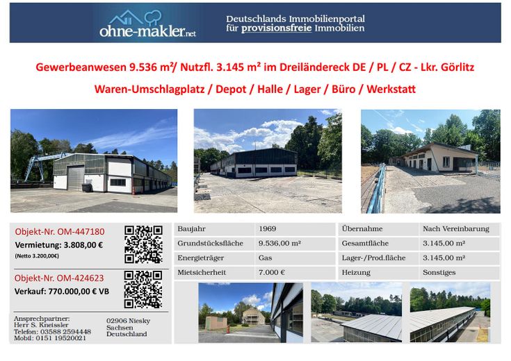 Waren-Umschlagplatz/Lager/Depot/Halle-Grd.9.536m²/ Nutzf.3.145m²-Dreiländereck DE/PL/CZ-Lkr. Görlitz – Foto 42