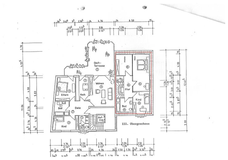Rara opportunità nel Kreuzviertel: appartamento su due livelli, ca. 145 m², 4 locali, balcone – senza provvigione – Grundriss_3. OG