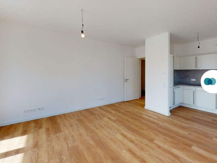 Moderne 4-Zimmer-Whg. mit Balkon und 2 Bädern im Nauener Wohnquartier "WOHNEN AN DEN MÜHLENSTÜCKEN" – Ansicht I: Wohn - und Esszimm…