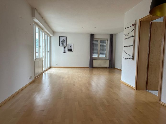Steinheim'de balkonlu ve park yerli aydınlık 4 odalı daire – Wohn- / Essbereich