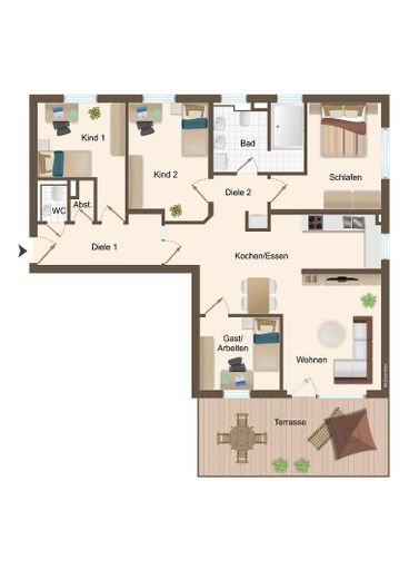Ruhig wohnen in Weinböhla – barrierefreie 5-Zimmer-Wohnung mit großer Terrasse – Foto 12