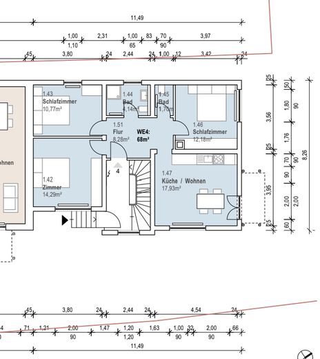 Wohnung 9  01.04.26 mit  39 QM