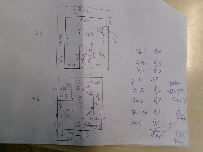 Bad Malente - Dieksee में झील के नज़ारे वाला 4,5 कमरों का अपार्टमेंट – Grundrisse