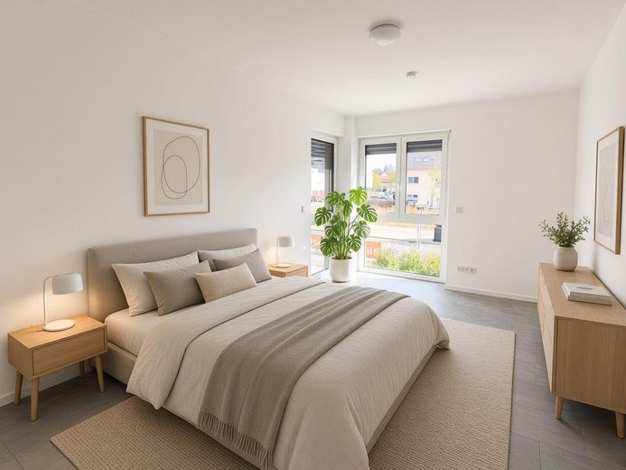 Modernes Doppelhaus in Hochheim in bester Lage / Stunning Semi-Detached Home in a Prime Location – 1OG: Das linke Zimmer