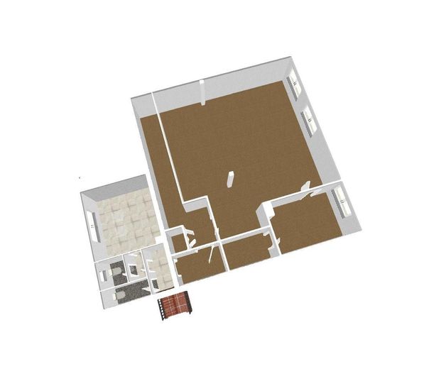 Biuro/gabinet w Okarben z dostępem do kolei miejskiej S-Bahn i doskonałym łączem internetowym – 3D-Ansicht