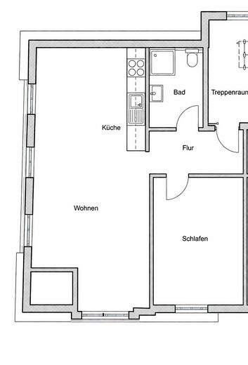 Erstbezug nach Dachausbau – moderne 2-Zimmer-Wohnung mit Effizienzklasse A – Grundriss