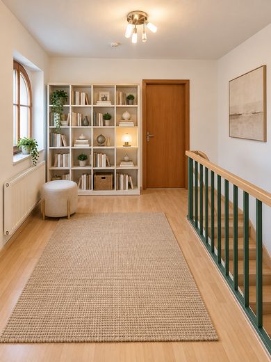 Bright 2.5-room apartment with balcony - In the heart of Cossebaude – Flur, Arbeitszimmer