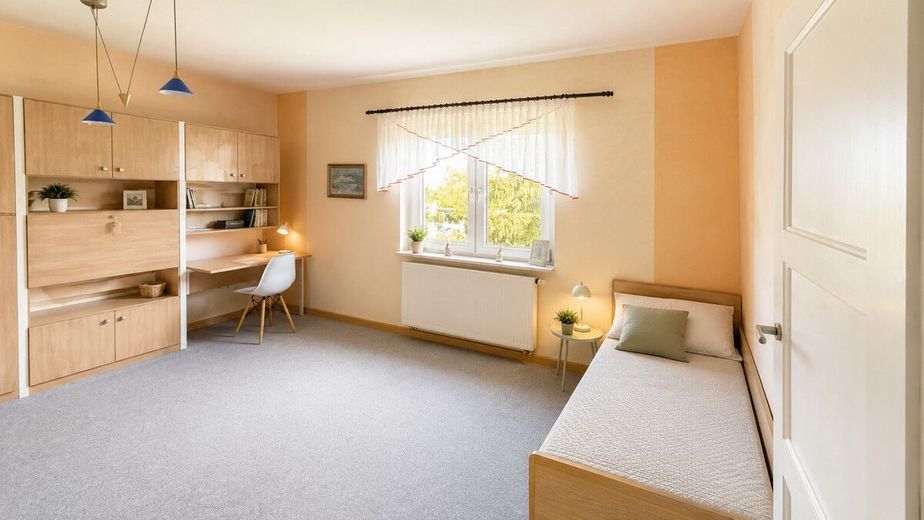PROVISIONSFREI | Zweifamilienhaus mit Gewerbeeinheit, großem Grundstück und Pool – auch an die Kinder ist gedacht (virtuelles Einrichtungsbeispiel)