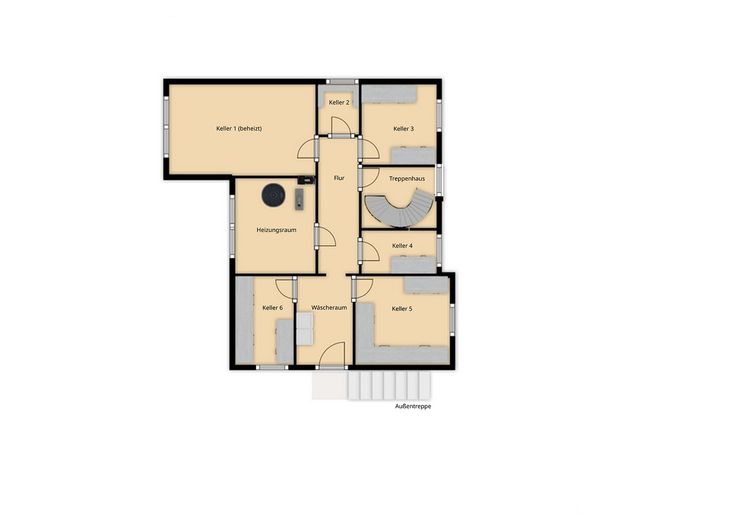 Zweifamilienhaus mit Einliegerwohnung und weitläufigem Garten - auch als Einfamilienhaus geeignet – Grundriss_Kellergeschoss