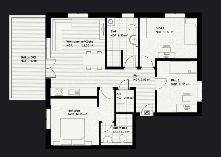 Erdgeschoss / Obergeschoss