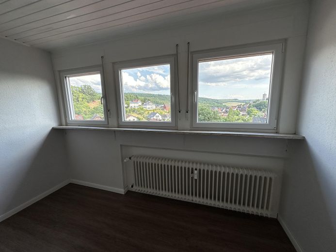 Renovierte Erdgeschoss- und Dachgeschosswohnung mit toller Aussicht zu vermieten – Wohnung Dachgeschoss