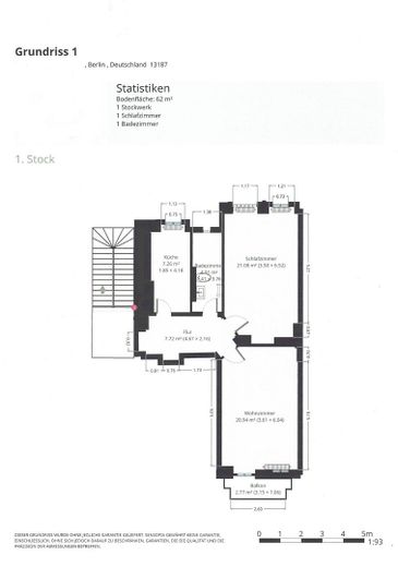 Stilvoll modernisierte Altbauwohnung mit Balkon im beliebten Florakiez – Grundriss