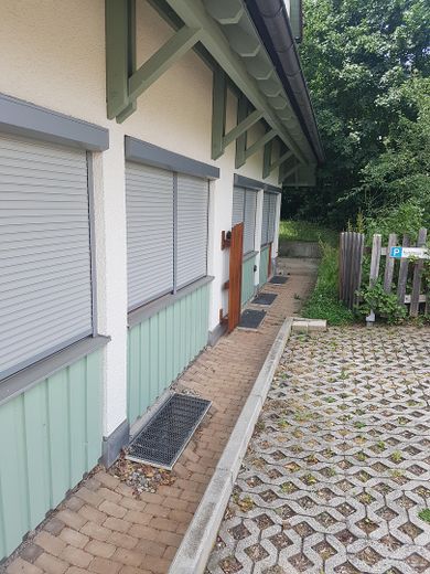 3 Apartments einzeln oder zusammen als Wohnung, TG, Stellplatz, dazu Garten mietbar – Gartentor, rechts Apfelbaum!!