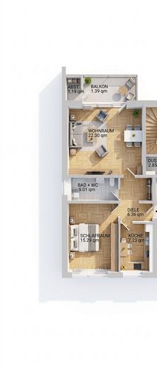 Appartamento di 2 locali con balcone e ascensore – Grundriss